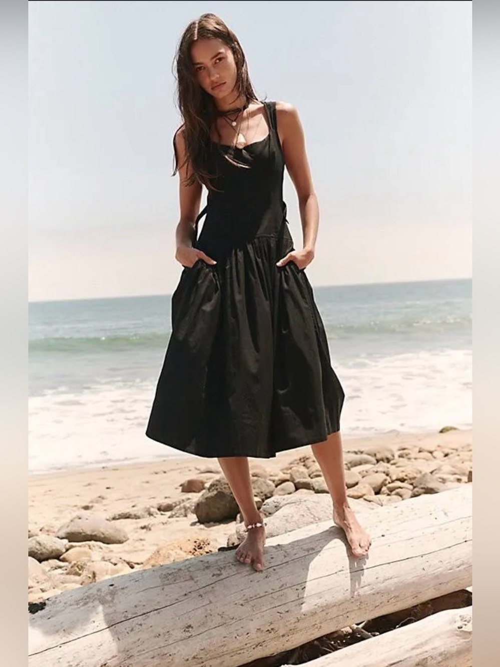 NWT FREE PEOPLE Best In Bows Midi Dress
